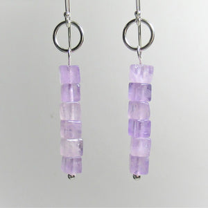 Amethyst and Sterling Silver Earrings from the Danare Designs studio.