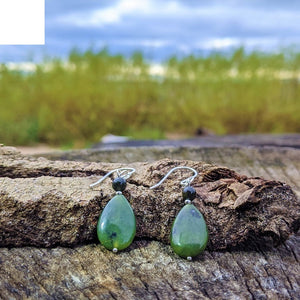 Jade and Sterling Silver earrings from Danare Designs
