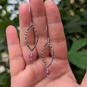 Natural ruby statement earrings