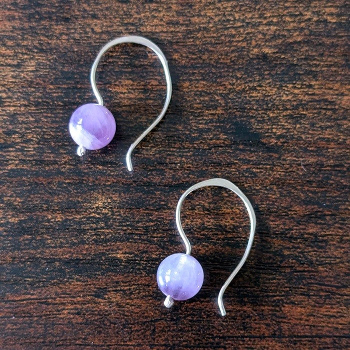 Sterling Silver Amethyst Earring from Danare Designs