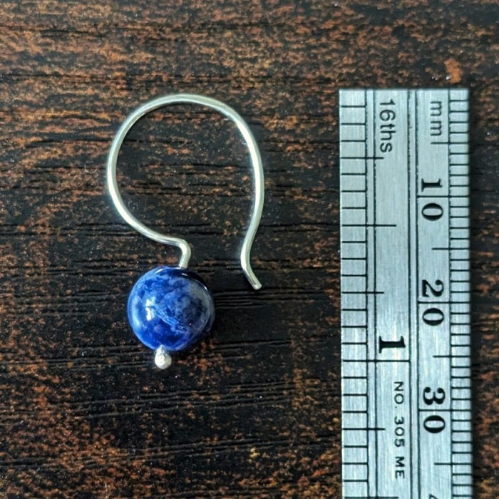 Sterling Silver Lapis Earring from Danare Designs