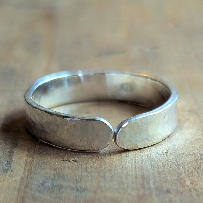 NEW! Sterling Silver Hammered Wide Ring Cuff
