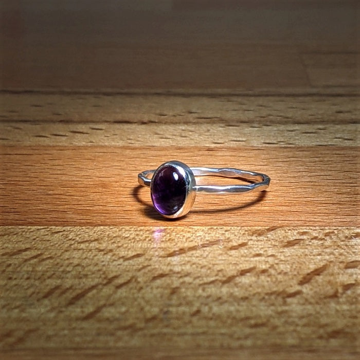 Sterling Silver and Amethyst Stacking Ring