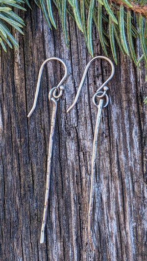 Sterling Silver Bamboo Twig Earrings