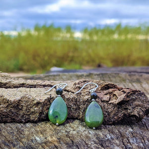 Jade and Sterling Silver earrings from Danare Designs