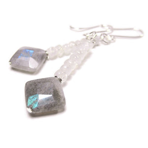 Labradorite with blue and green flash are perfect to wear on a date