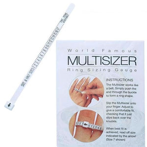 Adjustable reusable ring sizer in US sizes