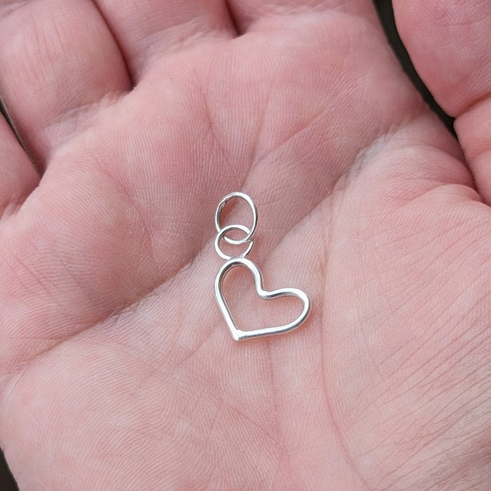 Small Sterling Silver Heart Charm (no chain)