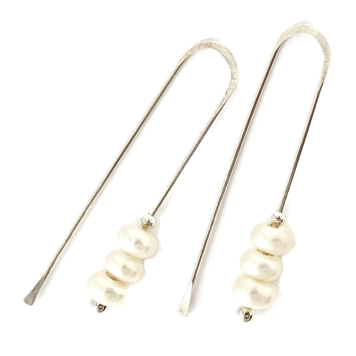 Cultured Pearl Threader Earrings