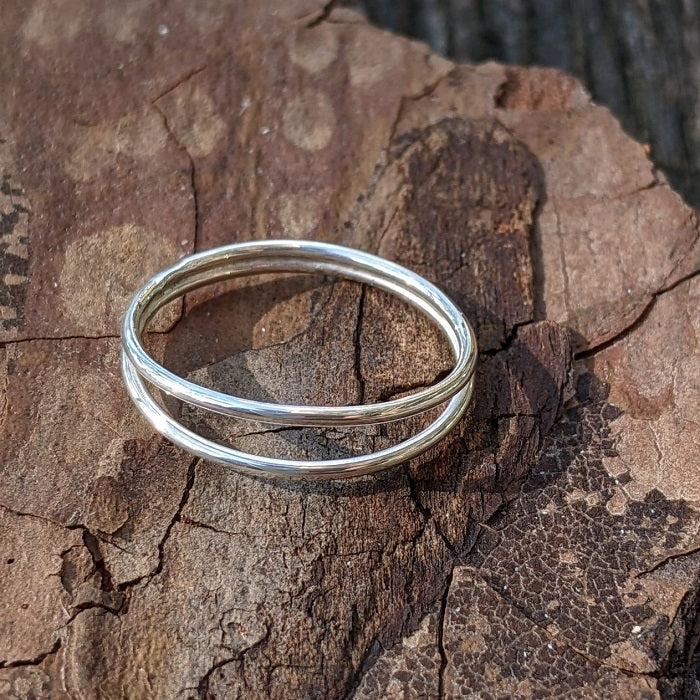 Sterling Silver Double Open Stacking Ring