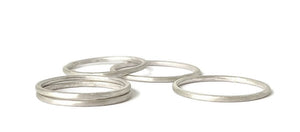 Sterling silver stacking rings by Danare Designs